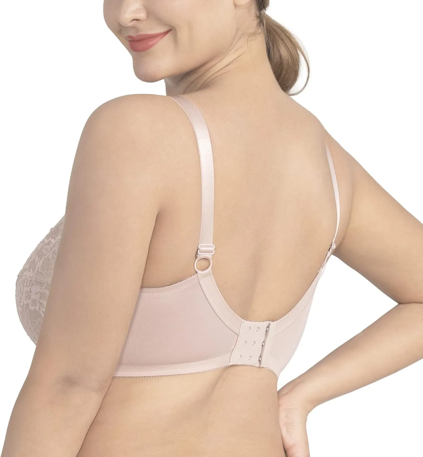 HSIA Minimizer Bras for Women Full Coverage Underwire Bras Plus Size Lifting Lace Bra for Heavy Breast