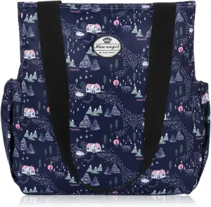 HUA ANGEL Floral Tote Bag - Casual Shoulder Bag Daily Tote Bag with Zipper Gym Travel Shopping Work Handbag for Women