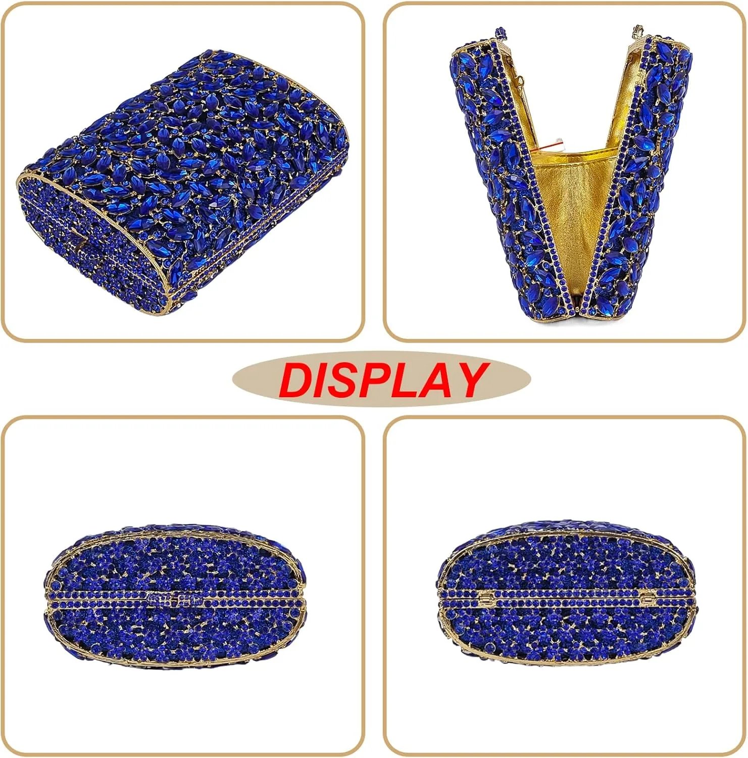 HUANG ZHUANG Flask Shaped Evening bag Funny Rhinestone Handbag Party Bag Women Crystal Clutch Purse for Prom Banquet
