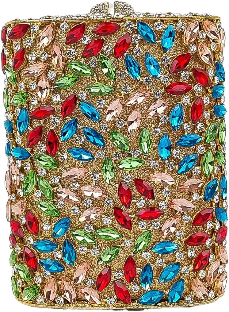 HUANG ZHUANG Flask Shaped Evening bag Funny Rhinestone Handbag Party Bag Women Crystal Clutch Purse for Prom Banquet
