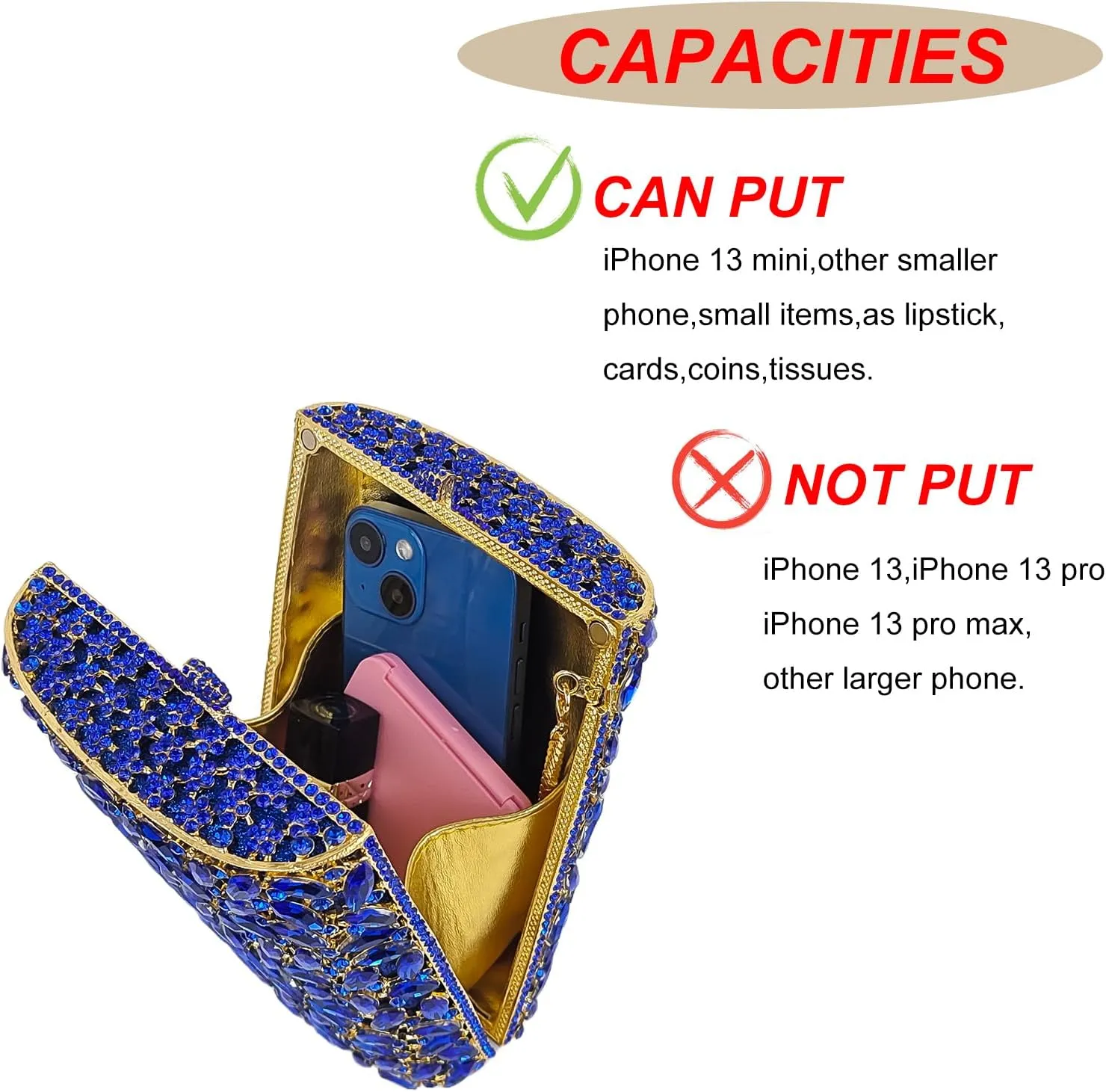 HUANG ZHUANG Flask Shaped Evening bag Funny Rhinestone Handbag Party Bag Women Crystal Clutch Purse for Prom Banquet