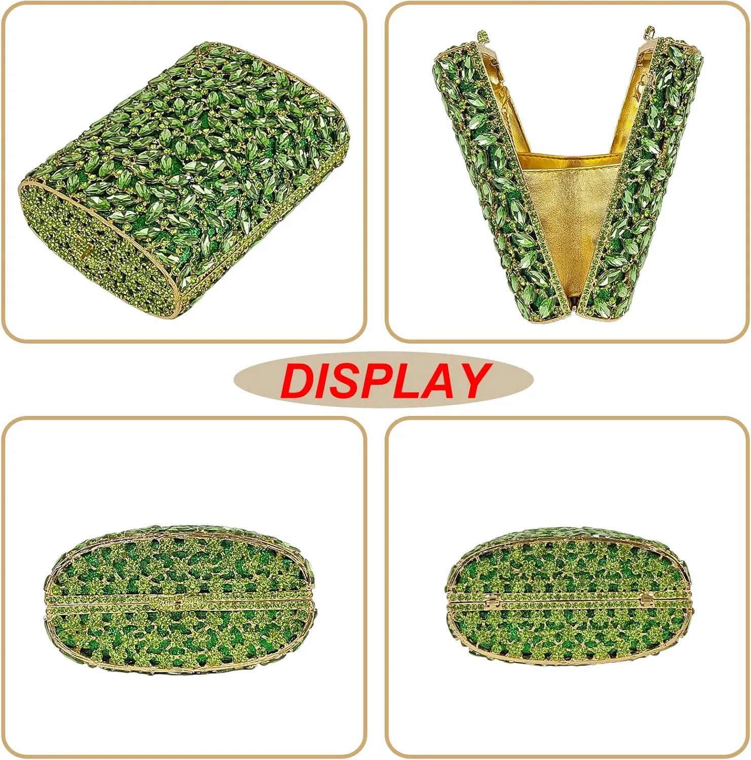 HUANG ZHUANG Flask Shaped Evening bag Funny Rhinestone Handbag Party Bag Women Crystal Clutch Purse for Prom Banquet