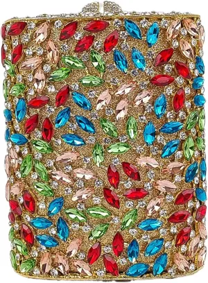 HUANG ZHUANG Flask Shaped Evening bag Funny Rhinestone Handbag Party Bag Women Crystal Clutch Purse for Prom Banquet