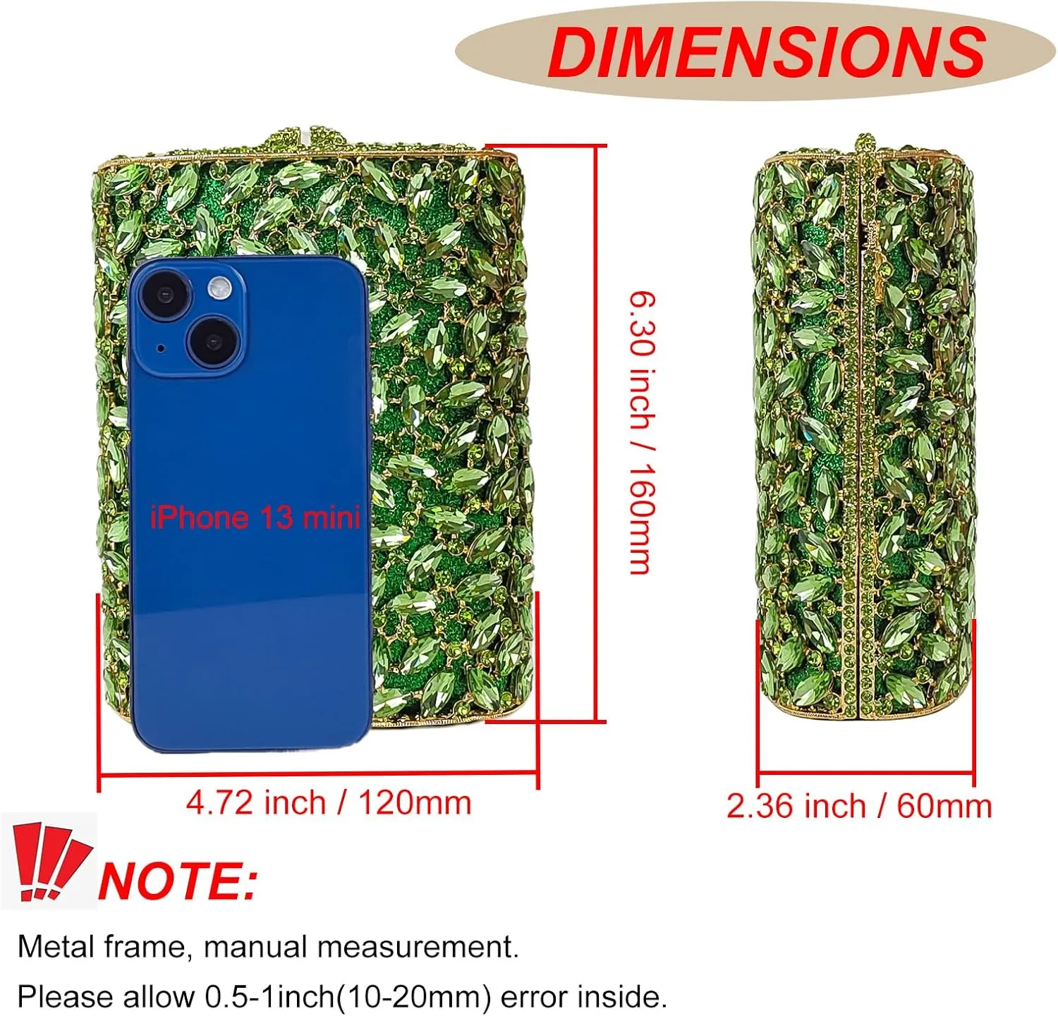 HUANG ZHUANG Flask Shaped Evening bag Funny Rhinestone Handbag Party Bag Women Crystal Clutch Purse for Prom Banquet