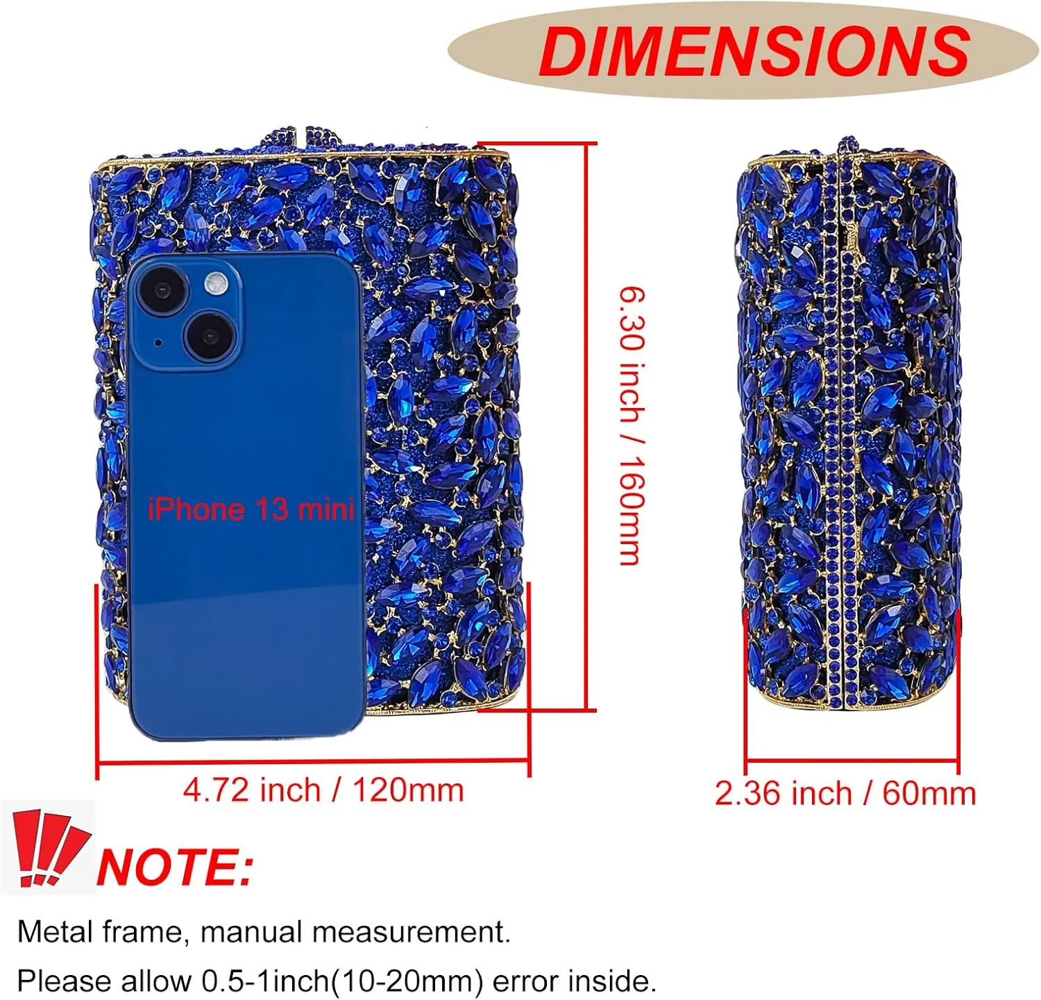 HUANG ZHUANG Flask Shaped Evening bag Funny Rhinestone Handbag Party Bag Women Crystal Clutch Purse for Prom Banquet