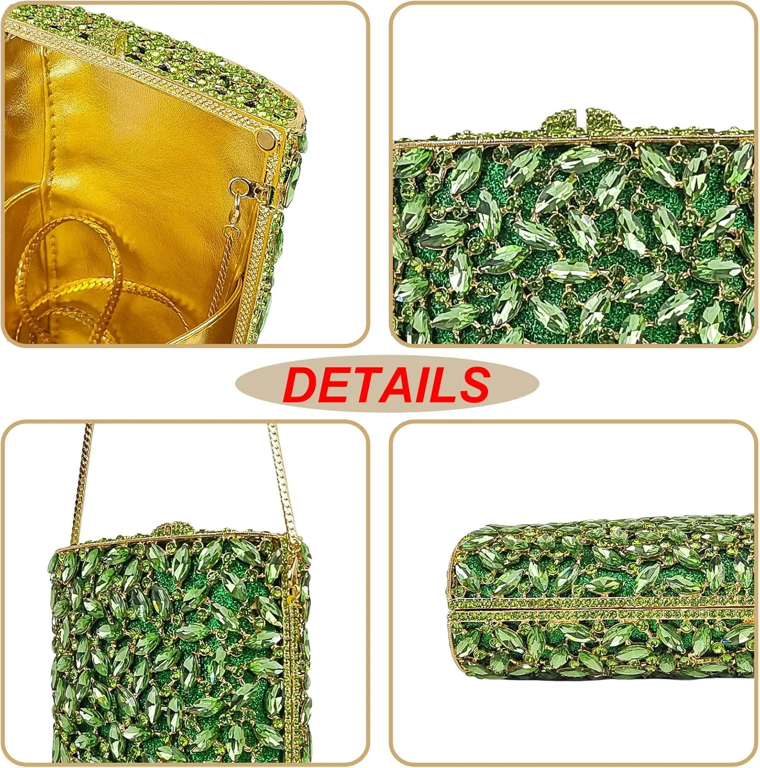 HUANG ZHUANG Flask Shaped Evening bag Funny Rhinestone Handbag Party Bag Women Crystal Clutch Purse for Prom Banquet