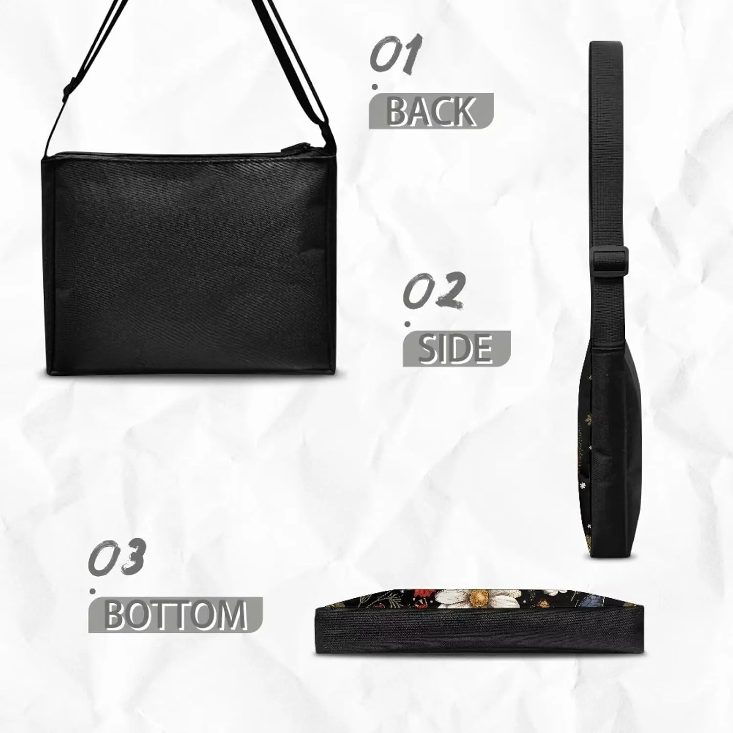 HUGS IDEA Messenger Bag for Women Crossbody Purse for Work Shoulder Handbags with Shoulder Strap