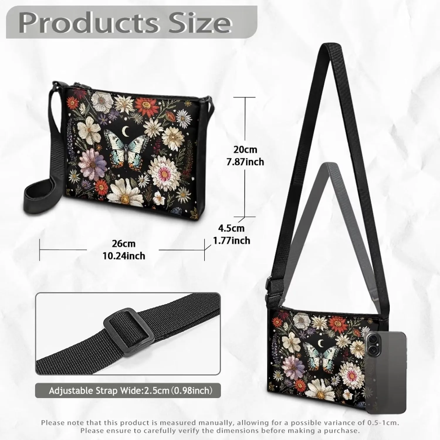 HUGS IDEA Messenger Bag for Women Crossbody Purse for Work Shoulder Handbags with Shoulder Strap