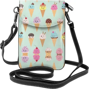 Ice Cream Cones Crossbody Bag For Women Leather Cellphone Shoulder Purses Fashion Travel Designer Wallet