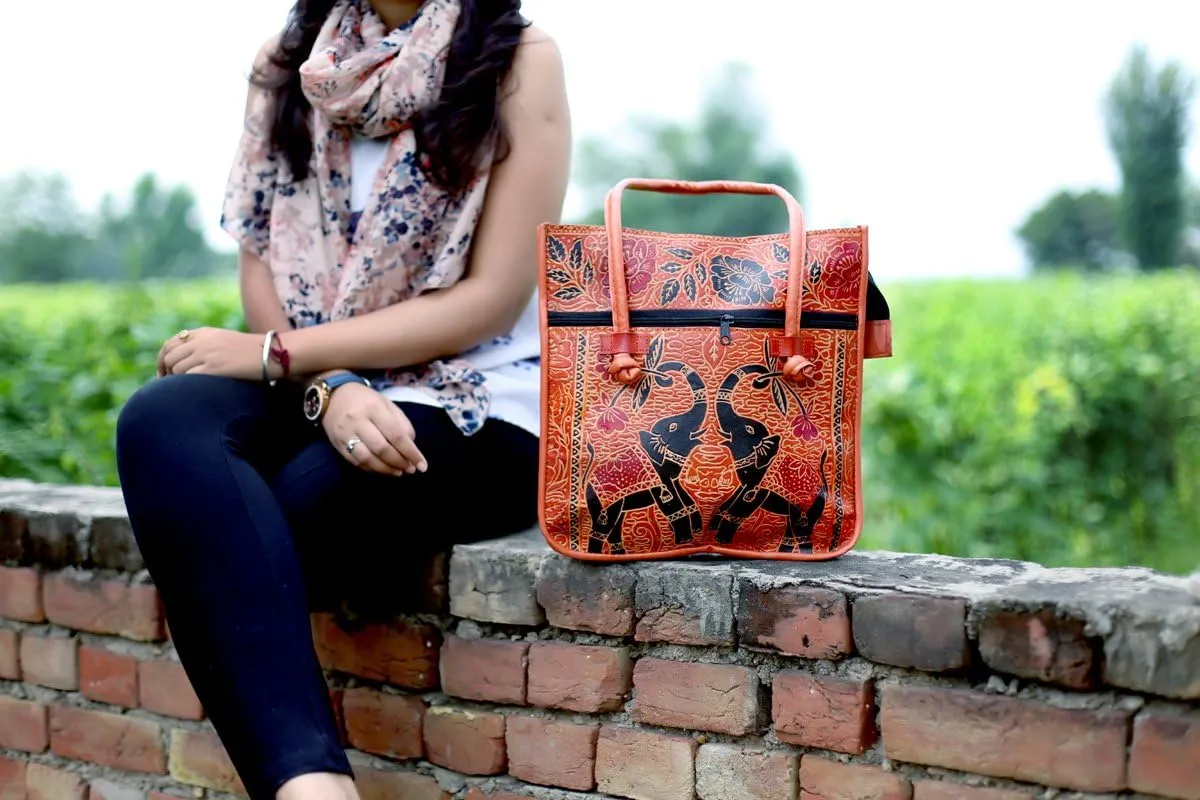 Indian Handmade Leather Ethnic Vintage Tribal Shoulder Bag Purse