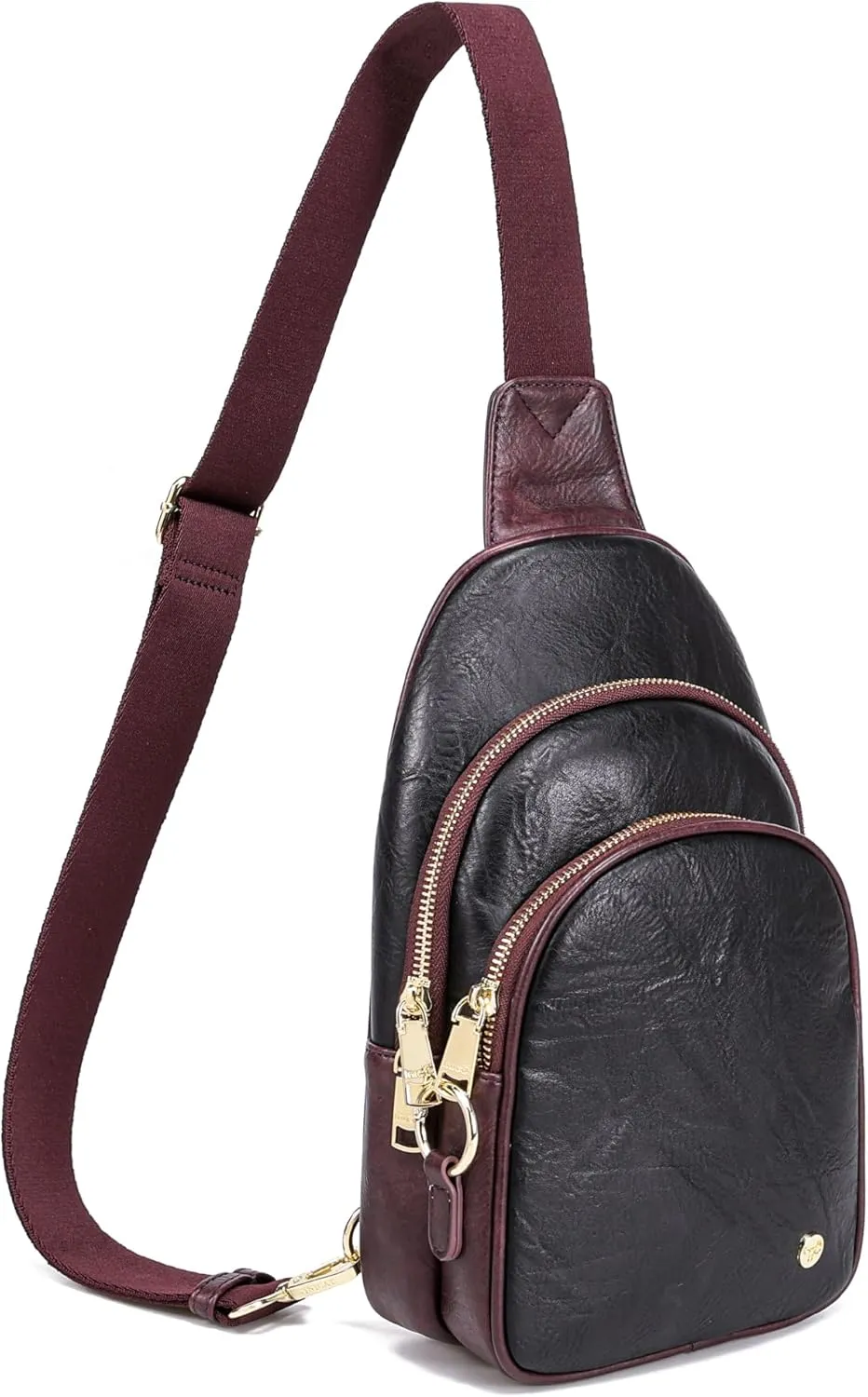INICAT Crossbody Sling Bags Fanny Packs Leather Purses Chest Bag for Women