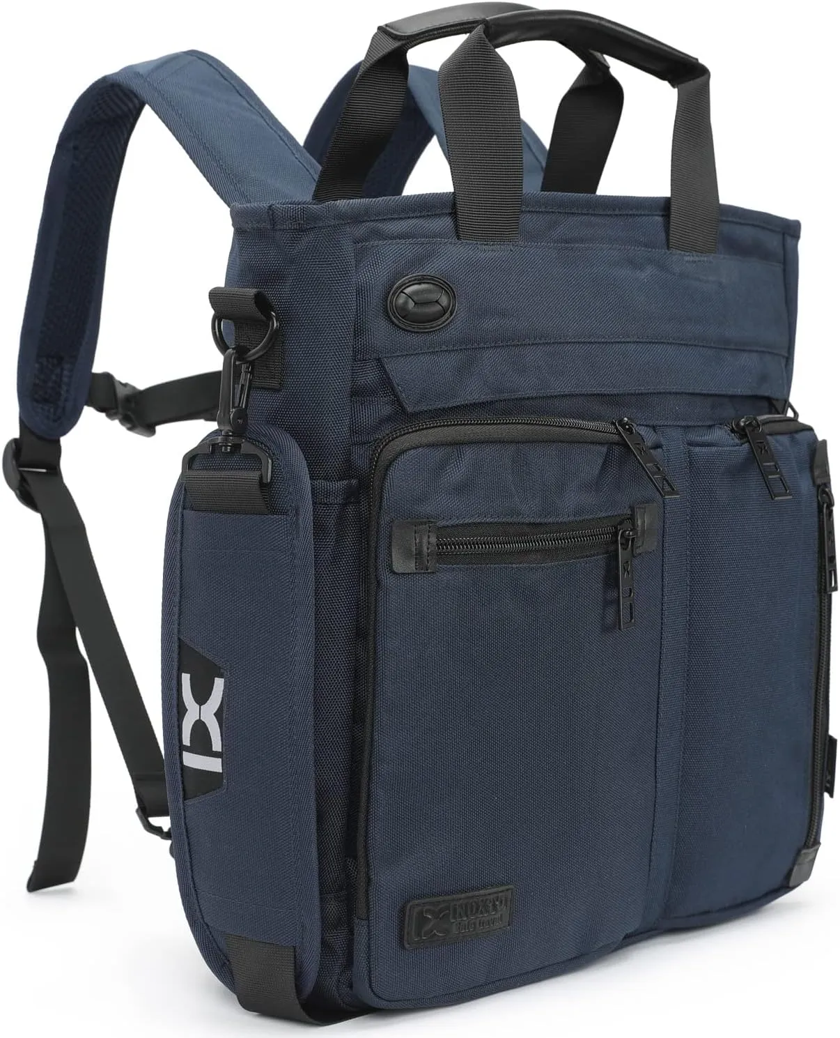 INOXTO Men's 3 in 1 Convertible Backpack Tote Briefcase Business Office Laptop Shoulder Bag