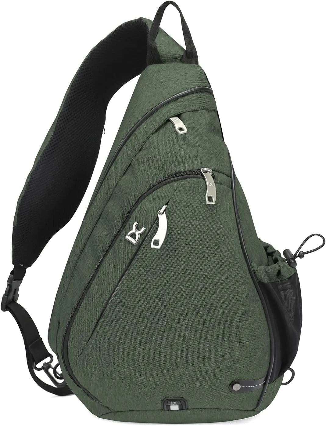 INOXTO Sling Bag, Multipurpose Crossbody Shoulder Bag for Men and Women, Chest Bag Crossbody Daypack for Hiking, Pickleball Bag with Water Bottle Holder for Tennis, Pickleball(Green)