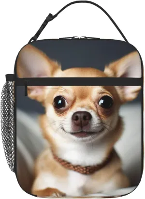 Insulated Lunch Bag for Men Women Reusable Lunch Box Cute Chihuahua Lunchbox Leakproof Cooler Bags for Work Picnic