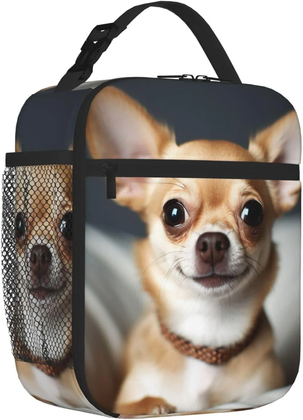 Insulated Lunch Bag for Men Women Reusable Lunch Box Cute Chihuahua Lunchbox Leakproof Cooler Bags for Work Picnic