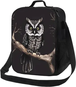 Insulated Lunch box for Men Women Reusable Lunch Bag Late Night Owl Cooler Tote Bags for Work Picnic