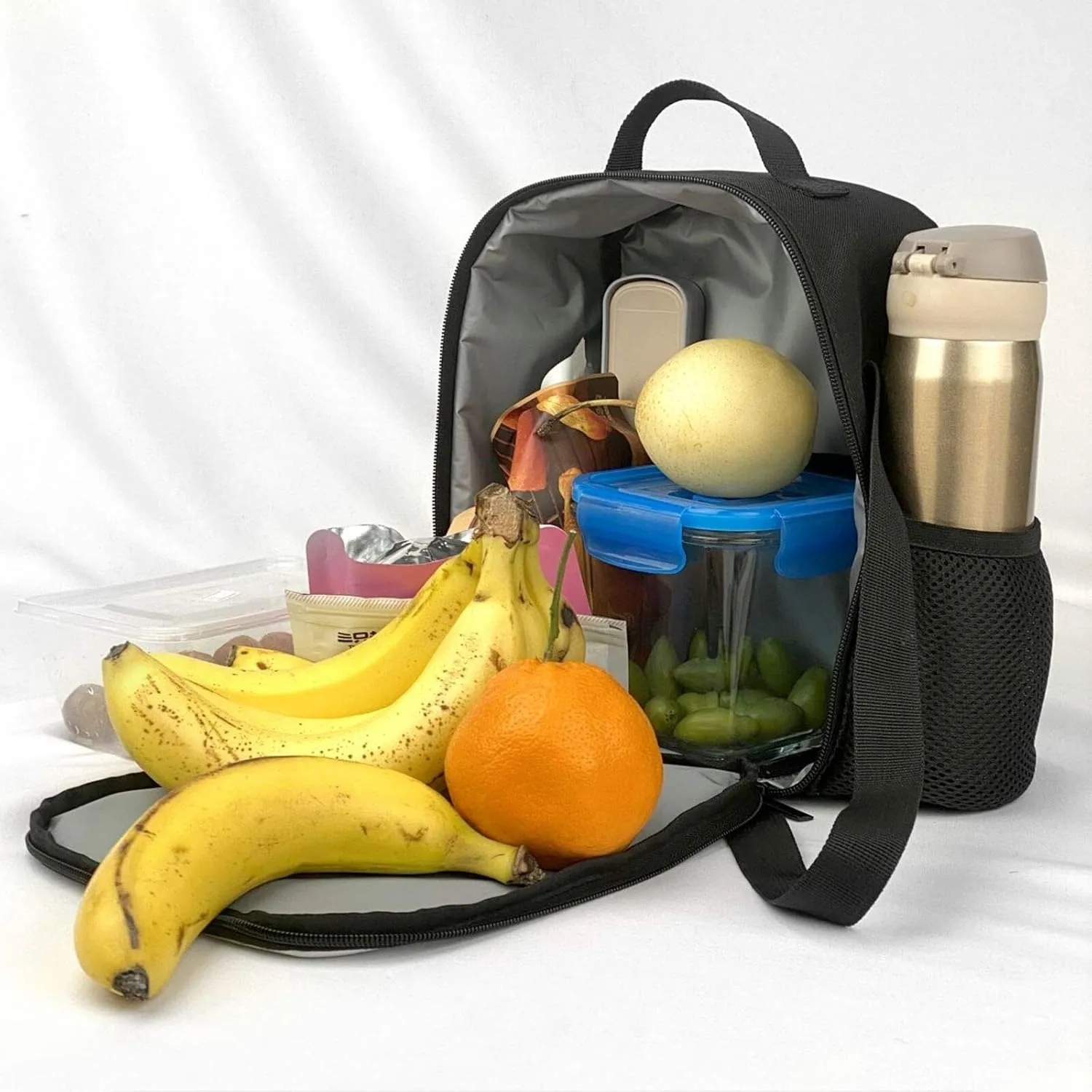 Insulated Lunch box for Men Women Reusable Lunch Bag Late Night Owl Cooler Tote Bags for Work Picnic