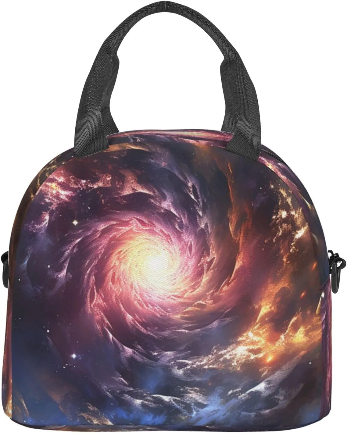 Insulated Lunchbox Reusable Cooler Bag Cosmic Storm Lunch Bag Portable Lunch Tote Bag for Work Picnic