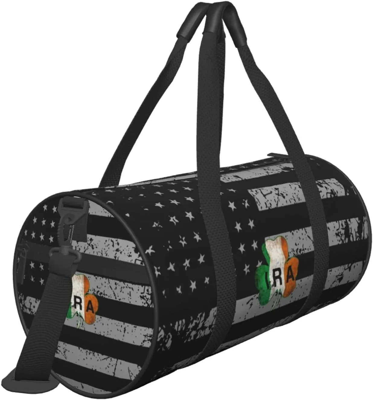 Ira Irish Travel Luggage Duffel Bag Sports Rolling Foldable Duffel Bag, Black