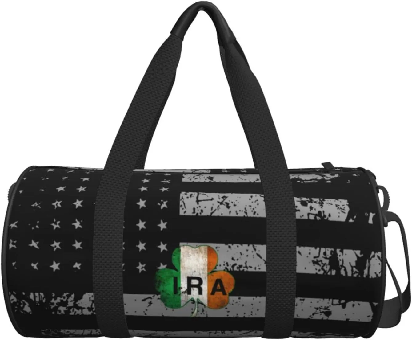 Ira Irish Travel Luggage Duffel Bag Sports Rolling Foldable Duffel Bag, Black