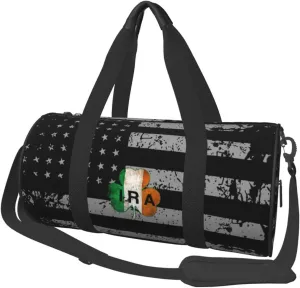 Ira Irish Travel Luggage Duffel Bag Sports Rolling Foldable Duffel Bag, Black