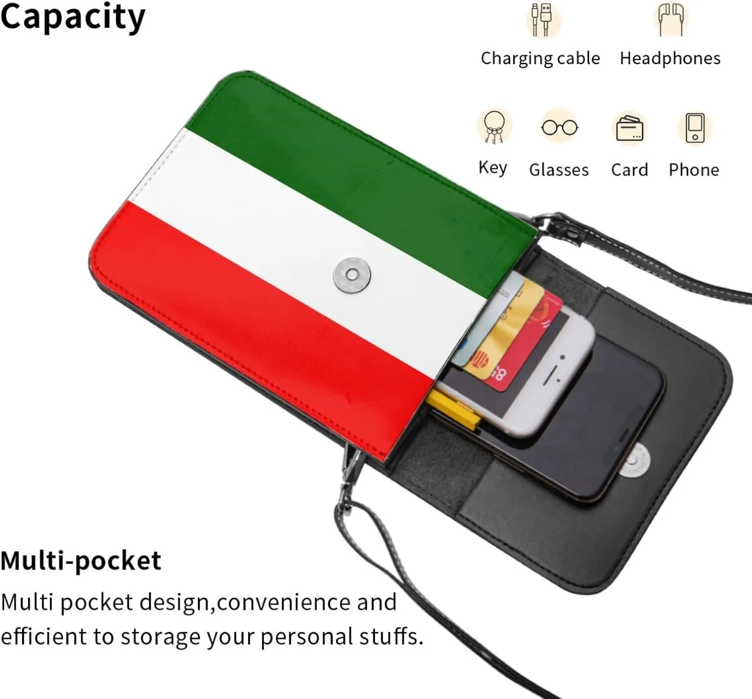 Ireland Irish Flag Small Crossbody Purse Cell Phone Bag for Women