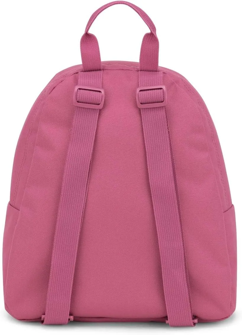 JanSport Half Pint Mini Backpack, 10.2 L - Durable Mini Bag Purse with Adjustable Shoulder Straps, Single Main Compartment, Zippered Stash Pocket, Mauve Haze