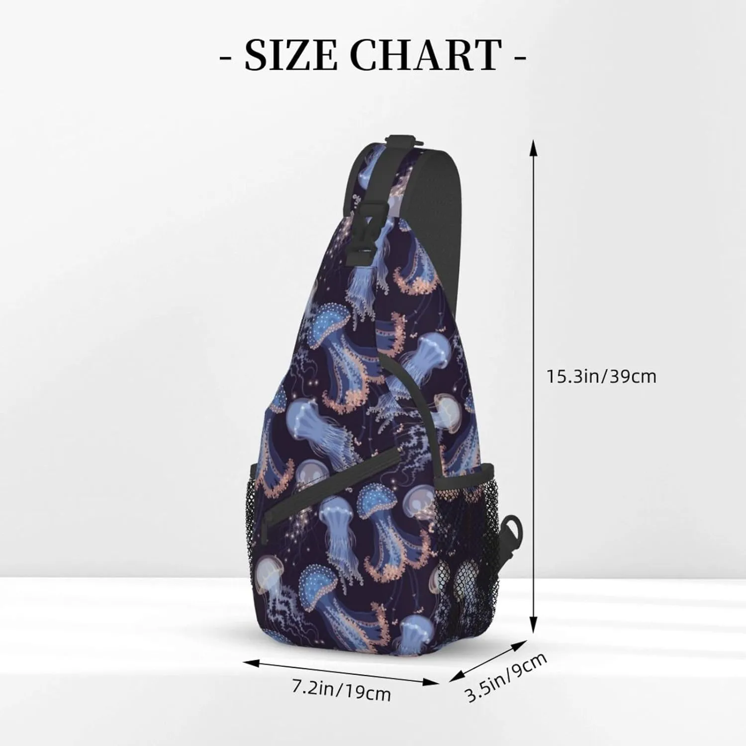 Jellyfish Crossbody Bag Funny Shoulder Bag Backpack Cute Sling Bag Chest Casual Daypack for Outdoor