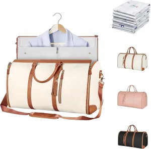 Jenni Bag Travel Bag, Free 3pcs 50 * 70cm Vacuum Compression Bags，Luxhe Travel Bags for Women, Jennibag Travel Garment Bag, Carry on Convertible Jennibag Travel Bag (Beige), BF-001