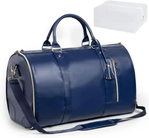 Jenni Bag Travel Bag with Wheels, Convertible Jenni Travel Bag with Removable Wheels, High Capacity Jenni Bag with Shoe Compartment (Blue)