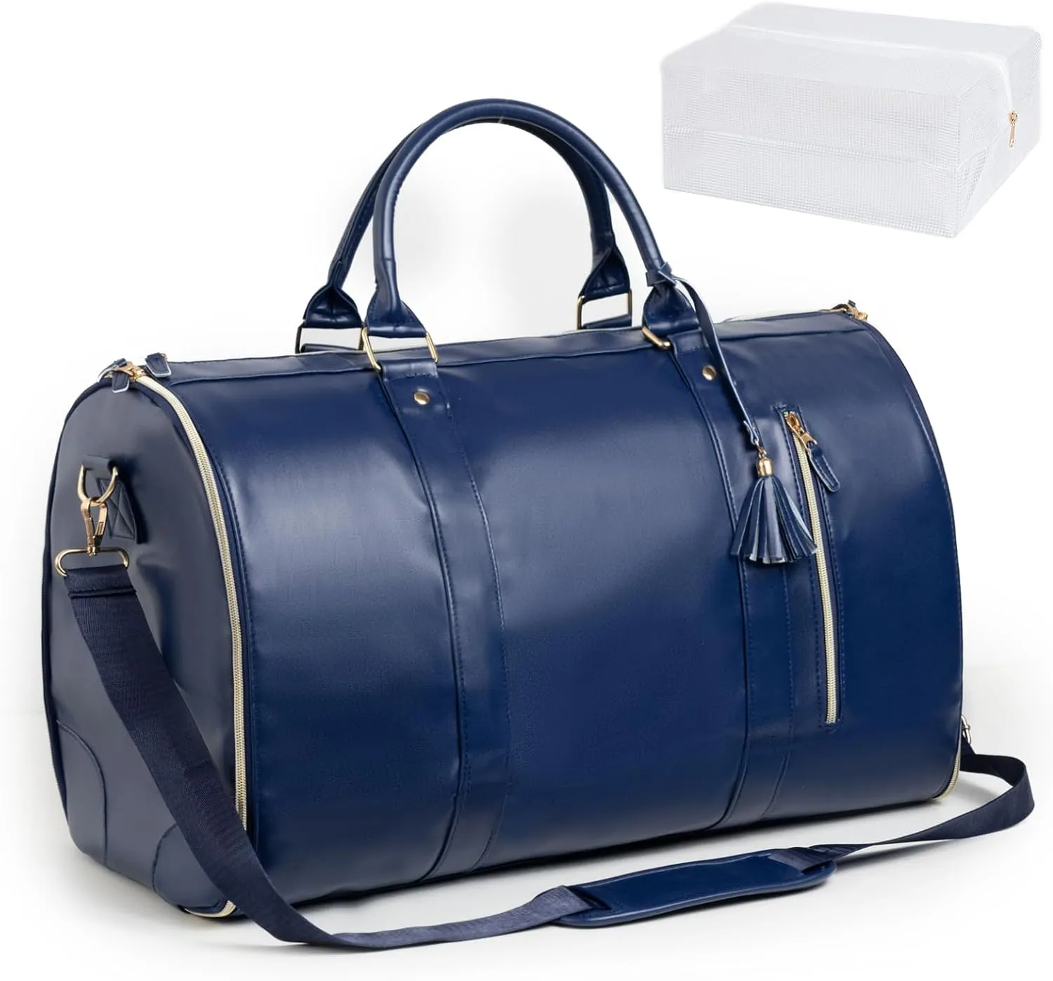 Jenni Bag Travel Bag with Wheels, Convertible Jenni Travel Bag with Removable Wheels, High Capacity Jenni Bag with Shoe Compartment (Blue)