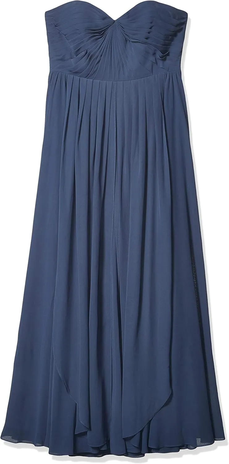 Jenny Yoo Women's Mira Convertible Strapless Pleat Chiffon Gown