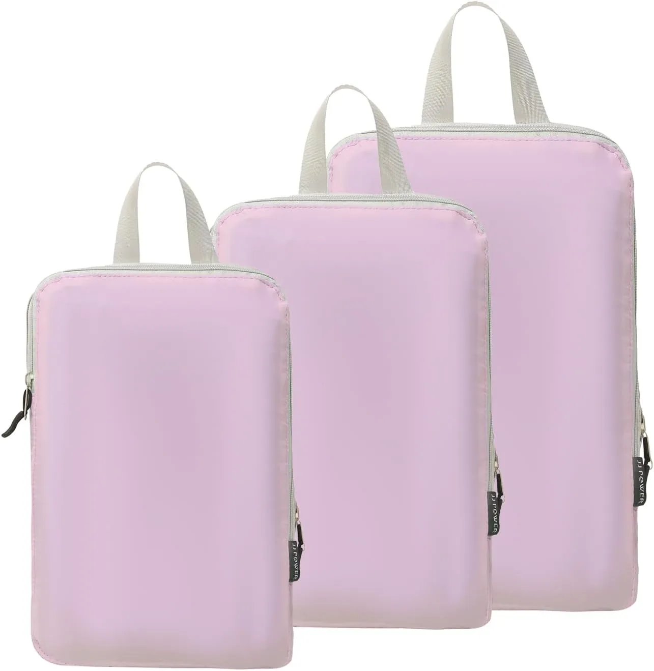JJ Power 3 Set Lightweight Compression Packing Cubes for Suitcases, Travel Essentials Expandable Packing Cubes Organizer for Carry on Suitcases(Pink)