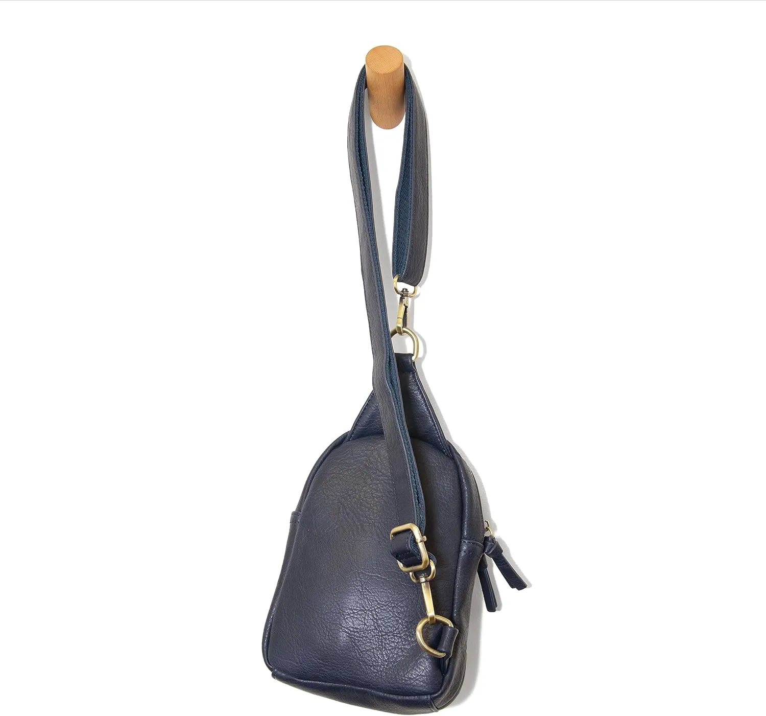 Joy Susan Skyler Sling Bag: Vegan Leather, Zippered Closure, Brass Plated Hardware