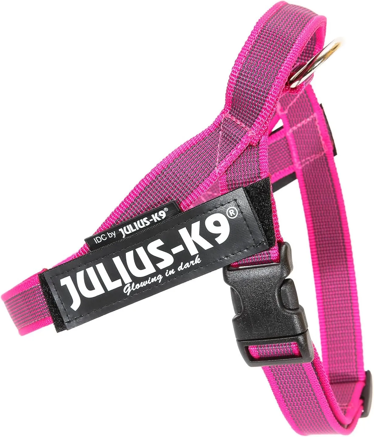 Julius-K9, 16IDC-M-PN-2015, IDC Color & Gray Belt Harness for Dogs, Size: Mini, Pink-Gray