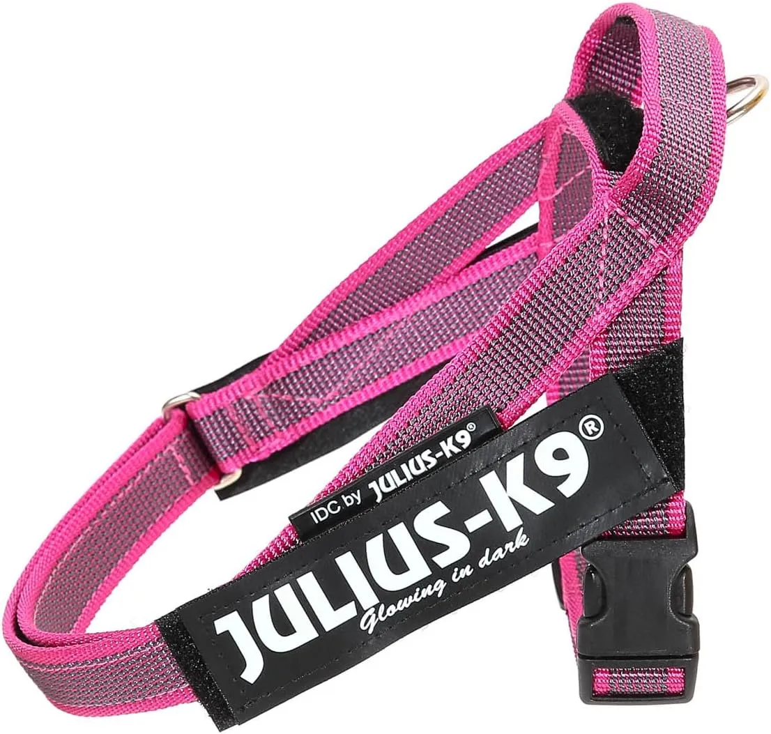 Julius-K9, 16IDC-M-PN-2015, IDC Color & Gray Belt Harness for Dogs, Size: Mini, Pink-Gray