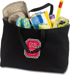 Jumbo NC State Tote Bag or Large Canvas NC State Shopping Bag