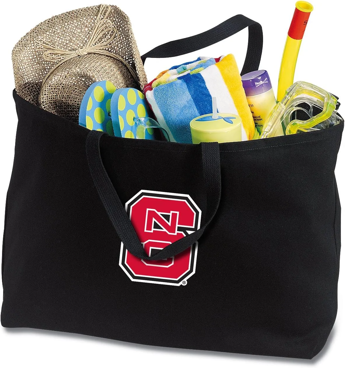 Jumbo NC State Tote Bag or Large Canvas NC State Shopping Bag
