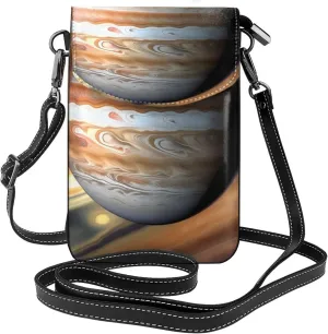 Jupiter Landscape Zippered Crossbody Bag,* Women'S Shoulder Bag With Card Slot, Removable Shoulder Strap, 7.6 X 4.9 In.