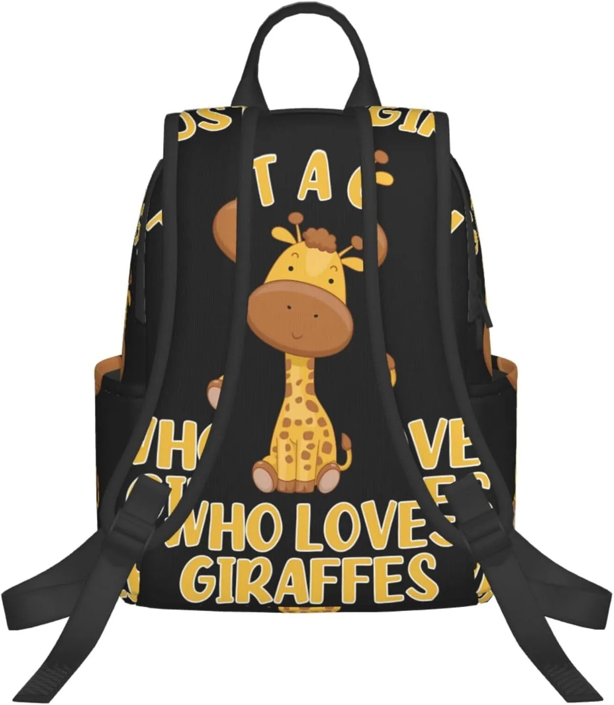 Just A Women Who Loves Giraffes Travel Laptop Backpack Casual Backpacks Double Shoulder Daypack Notebook Rucksack Work Bags Sports Bag for Gym Hiking Camping Beach