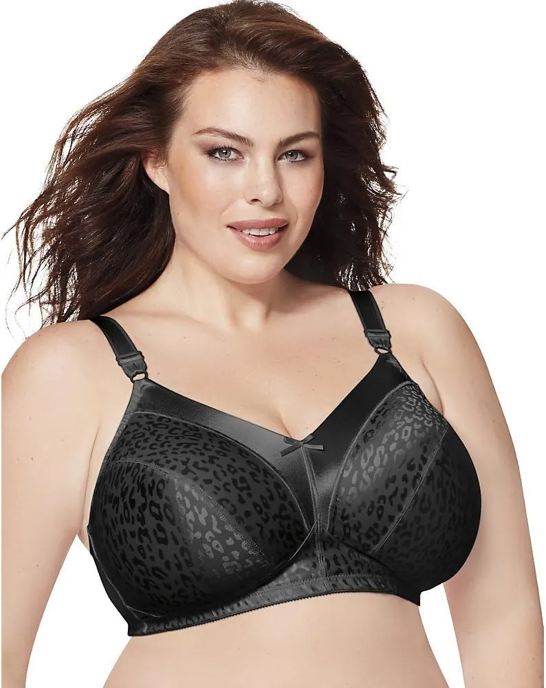 JUST MY SIZE Satin Stretch Wirefree (1960) Black, 38DD