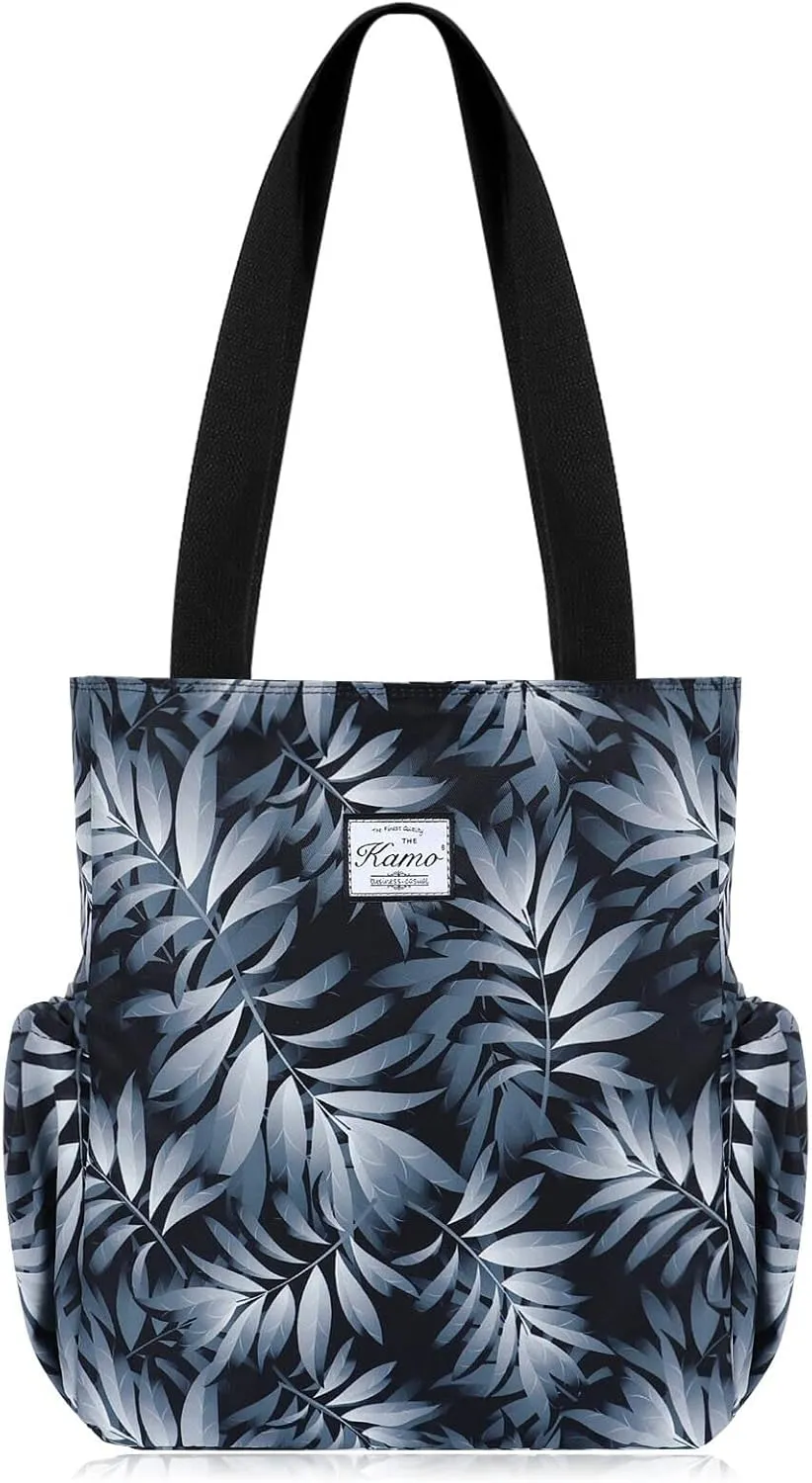 KAMO Floral Tote Bag - Waterproof Lightweight Handbags Travel Shoulder Bag for Hiking Yoga Gym Swimming Travel Beach