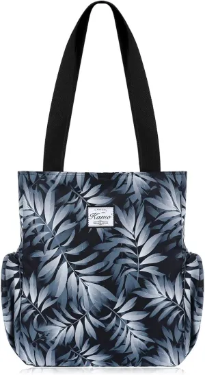 KAMO Floral Tote Bag - Waterproof Lightweight Handbags Travel Shoulder Bag for Hiking Yoga Gym Swimming Travel Beach