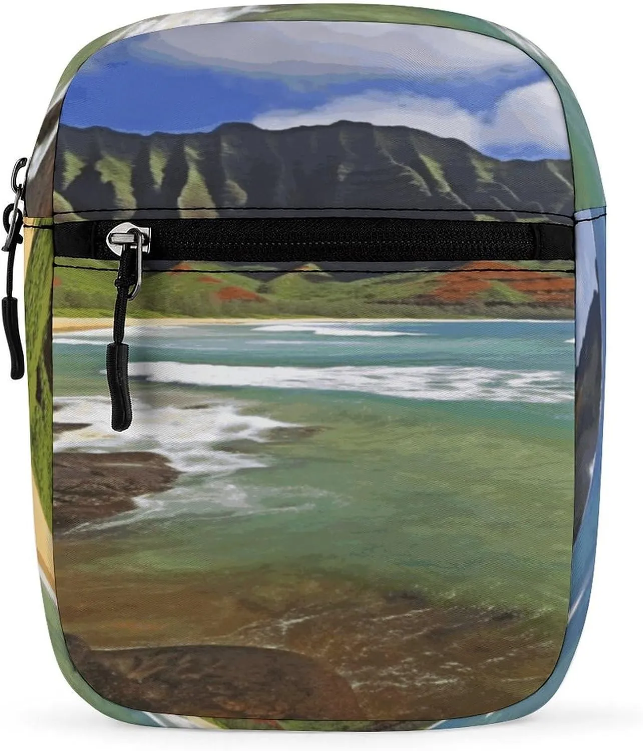 Kauai Hawaii Seashore Small Satchel Mini Crossbody Sling Bag Shoulder Bag for Men Women Workout Travelling