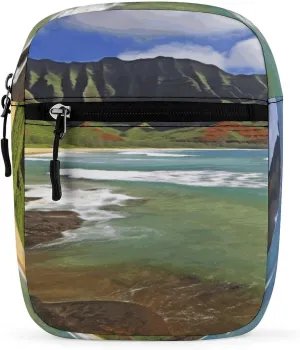 Kauai Hawaii Seashore Small Satchel Mini Crossbody Sling Bag Shoulder Bag for Men Women Workout Travelling