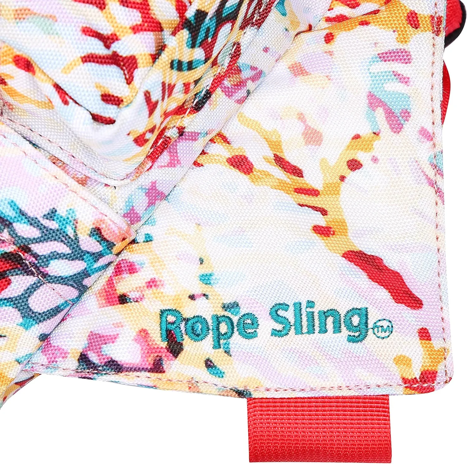 KAVU Original Rope Sling Bag with Adjustable Rope Shoulder Strap - Floral Coral