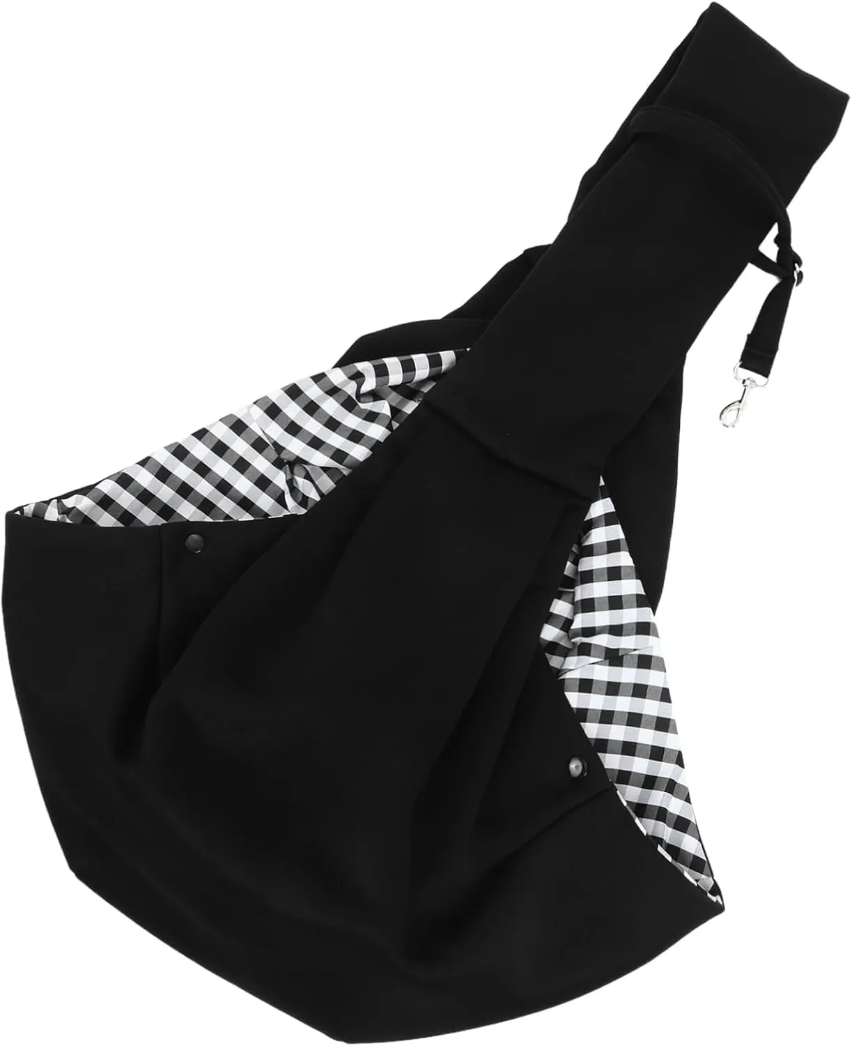 Kisangel Dog Sling Carrier Bag Crossbody Pet Backpack for Small Dogs Cats Breathable Mesh Design with Safety Buckle for Hiking Outdoor Travel Black