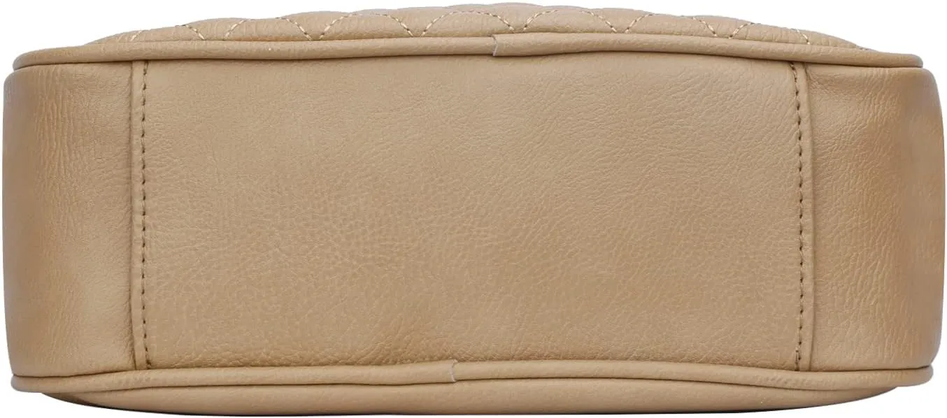 KKXIU Quilted Double Compartment Multiple Pocket Crossbody Bag for Women and Teen Girls Stylish Shoulder Purse with Tassel