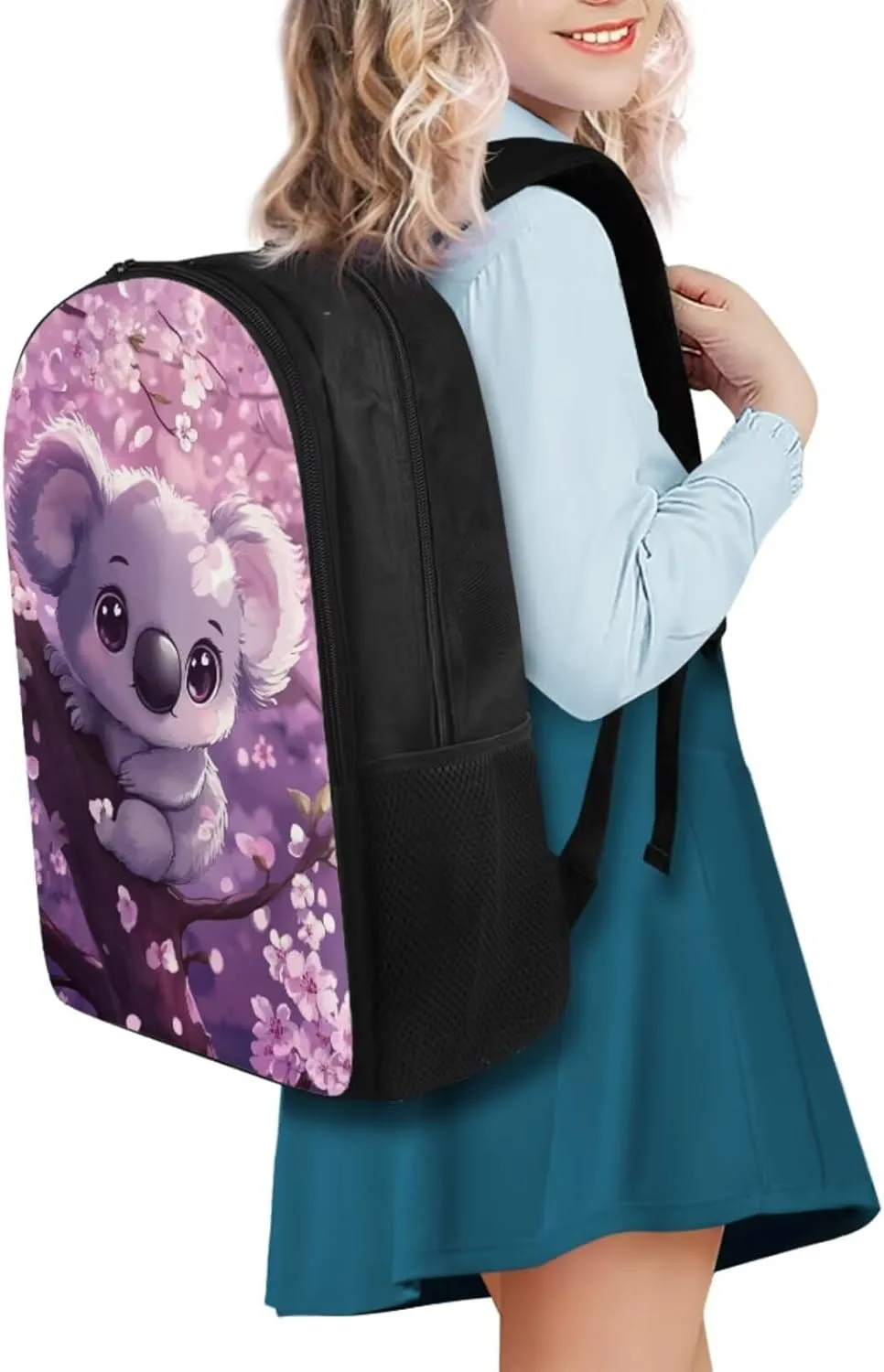 Koala Backpack for Elementary School Girls Book Bags with Lunch Box Cute Backpacks for 5th Grade Girls Kids School Bag 17 Inch Large Capacity Travel Sports Daypack for Primary Students