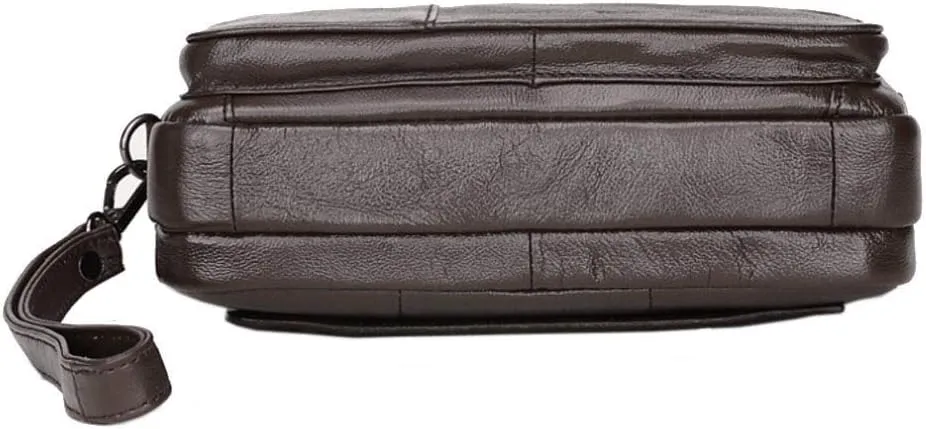 KPYWZER Leather Clutch Purse Wallet Men Wrist Bag